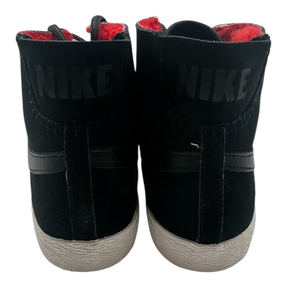 Nike Blazer Mid Premium Shoes Womens‎ Sz 8 Black Red White Sneakers 403729-007 - Picture 8 of 10